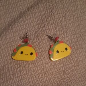 Charming Yellow and Green Taco Earrings